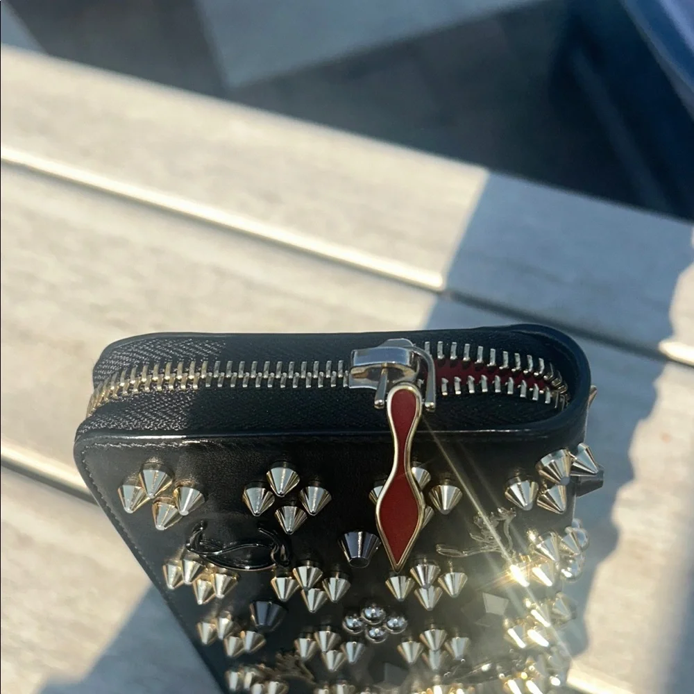 Christian Louboutin W/COA Panettone Studded zip-around Wallet